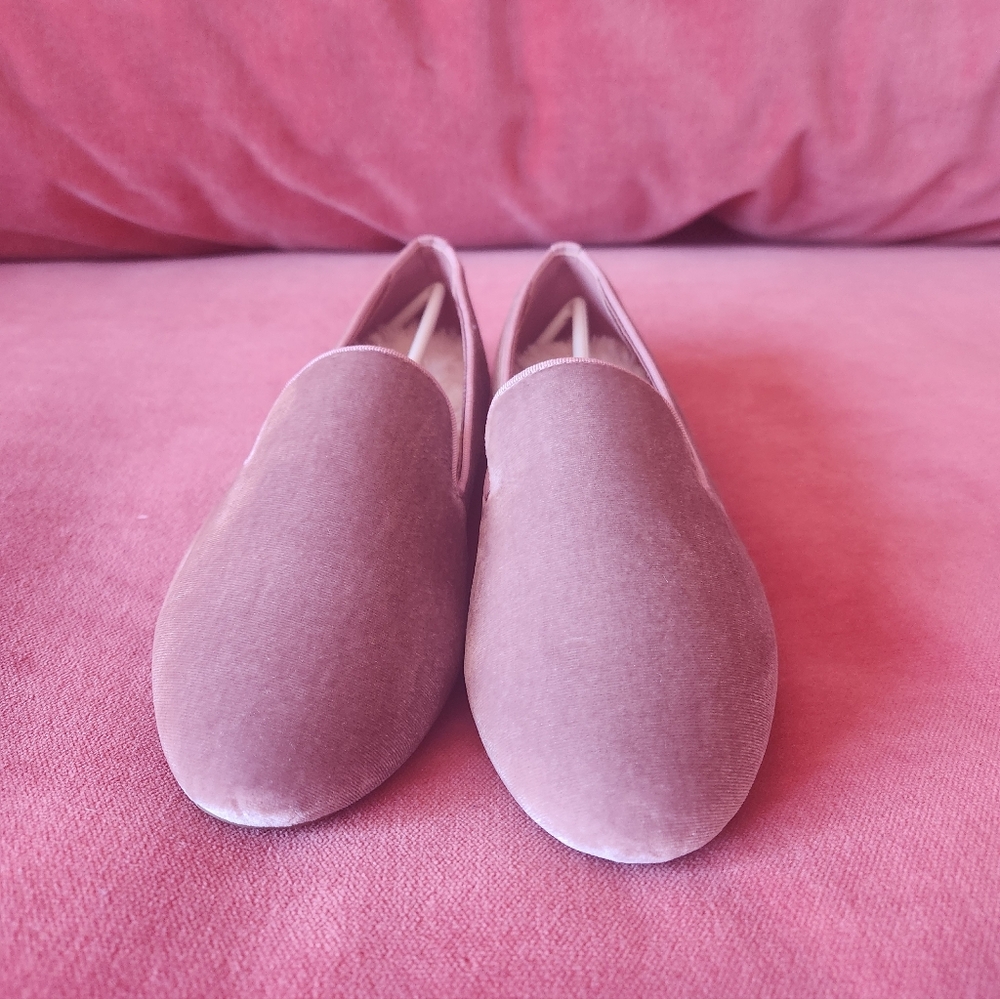 Birdies Starling PoVelvet Loafers, Faux Fur Lined, Size 7